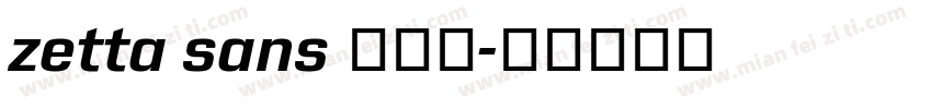 zetta sans 半粗体字体转换